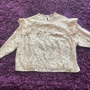 ASOS Light Pink Lace Floral Top